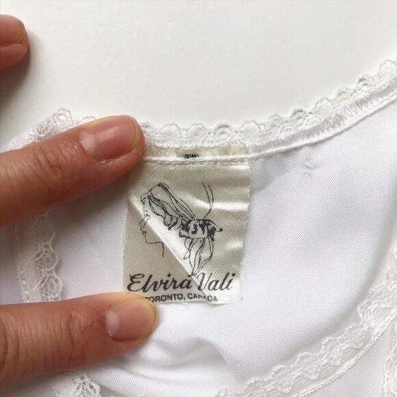 Vintage blue embroidered collar dress fits 5/6T - Picture 5 of 11